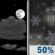Tonight: A chance of rain showers between midnight and 2am, then a chance of snow showers after 2am.  Cloudy, then clearing toward daybreak, with a low around 28. South wind 7 to 13 mph becoming west after midnight. Winds could gust as high as 24 mph.  Chance of precipitation is 50%. New snow accumulation of less than a half inch possible. 