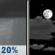 Tonight: Isolated showers before 10pm.  Partly cloudy, with a low around 40. West wind 3 to 6 mph.  Chance of precipitation is 20%.