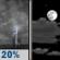 Tonight: A slight chance of showers and thunderstorms before 11pm, then a slight chance of showers between 11pm and midnight. Partly cloudy, with a low around 65. Calm wind becoming northwest around 6 mph after midnight. Chance of precipitation is 20%. Tonight: A slight chance of showers and thunderstorms before 11pm, then a slight chance of showers between 11pm and midnight. Partly cloudy, with a low around 65. Calm wind becoming northwest around 6 mph after midnight. Chance of precipitation is 20%.