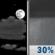 Friday Night: A chance of showers, mainly after 2am.  Increasing clouds, with a low around 56. Light southeast wind.  Chance of precipitation is 30%. New precipitation amounts of less than a tenth of an inch possible. 